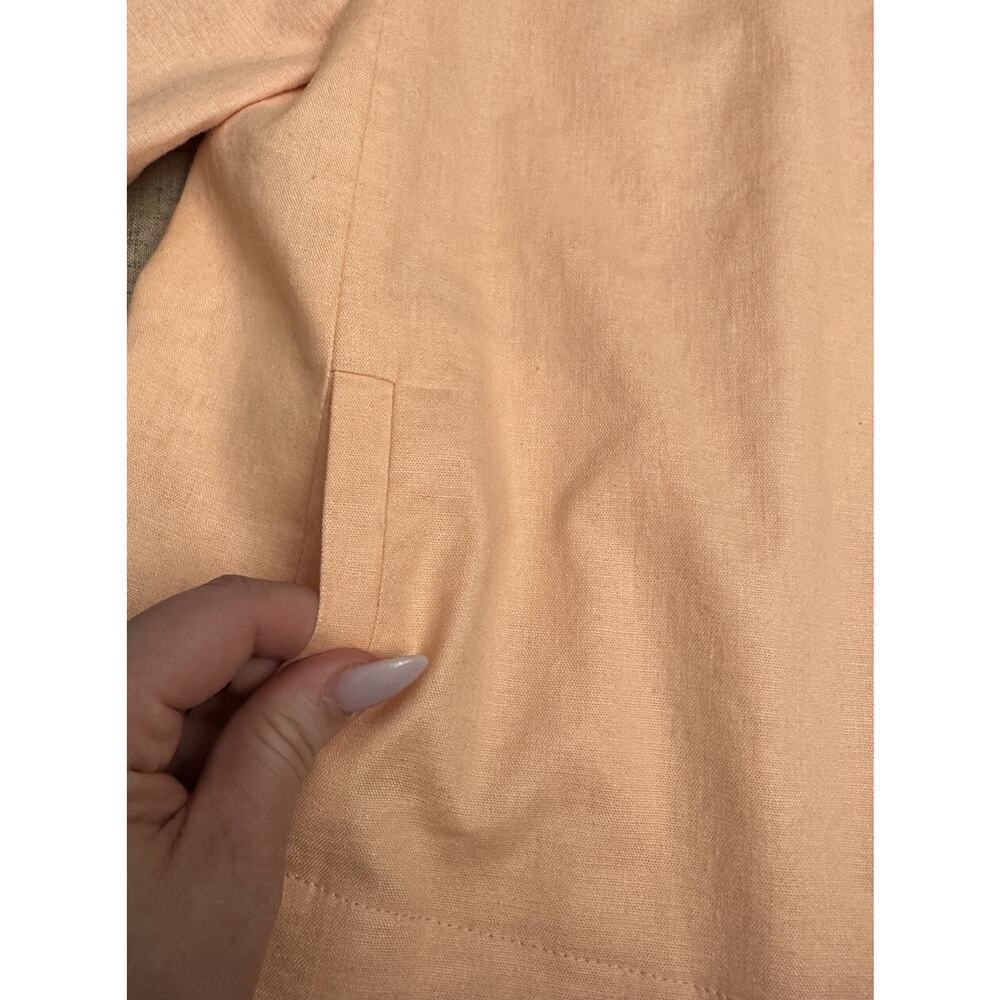 ANTONIO MELANI Bolero Jacket Womens Size 6 Linen Lined Pleated Cropped - Picture 4 of 12